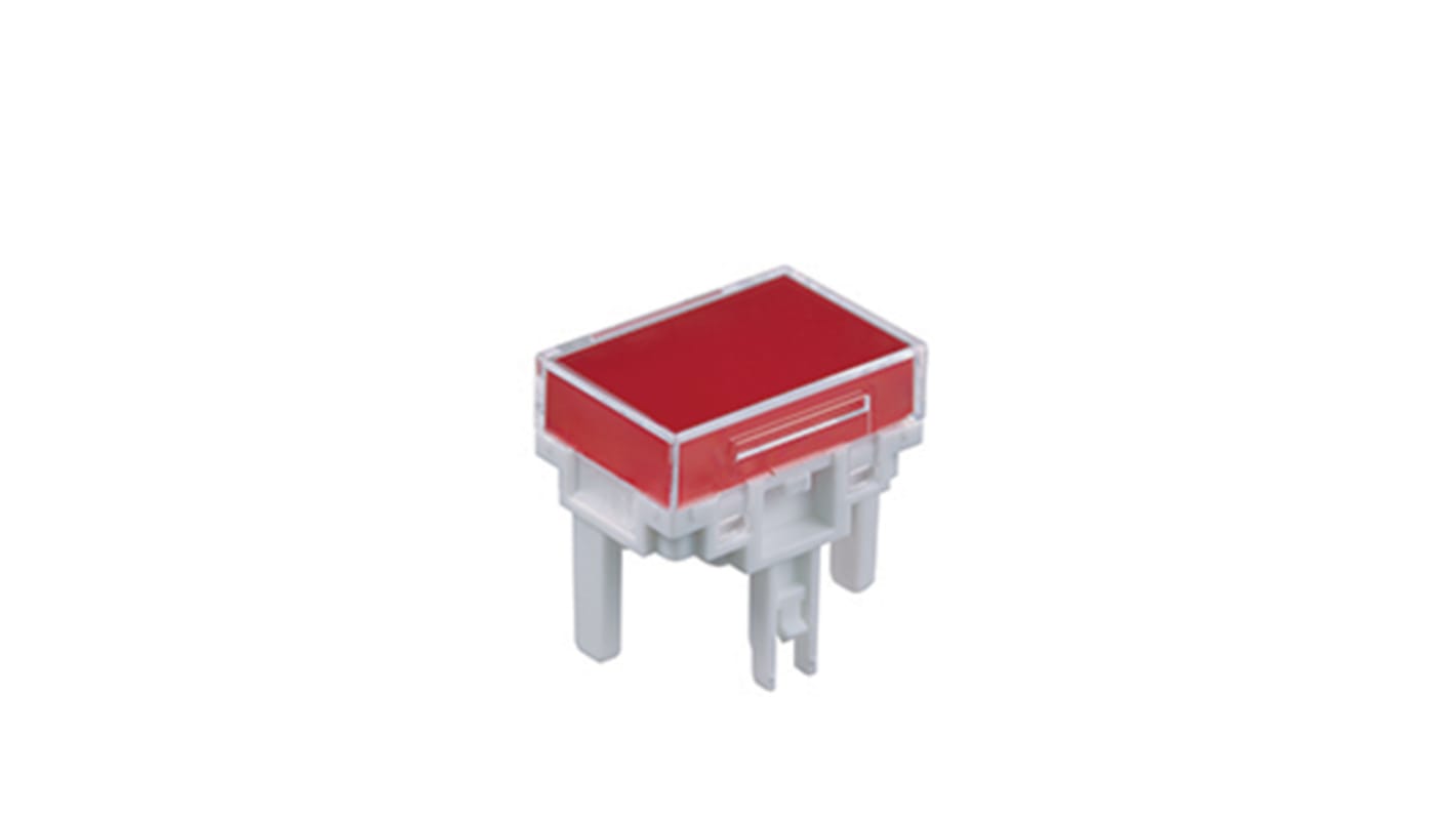 NKK Switches Red/Clear Push Button Cap for Use with LB Series Pushbuttons, 19.4 x 13.2 x 11mm