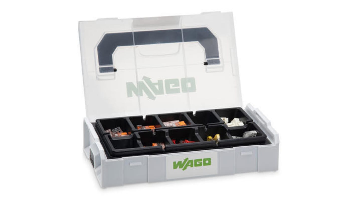 Wago L-BOXX Mini, 221, 2273, 224 Series Lever Connector Set, 2, 3-Way, Cage Clamp Termination