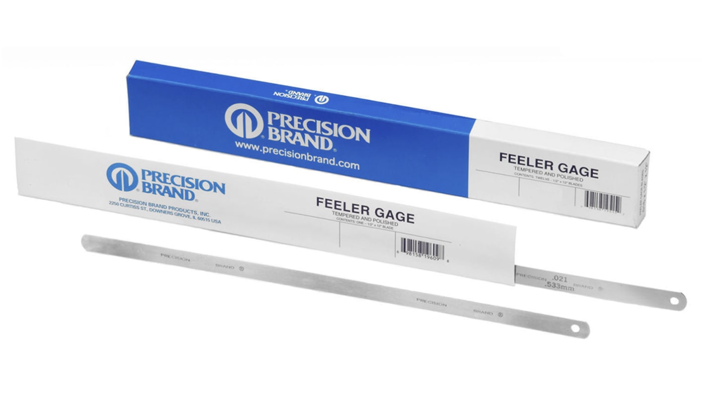 Precision Brand 09275 Feeler Gauge, Single Blade Blades | RS