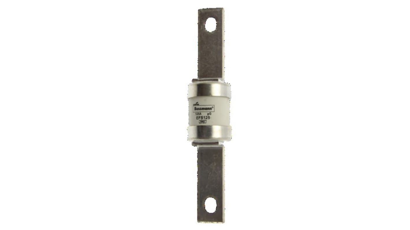 Fusibile a linguetta con fissaggio a bullone, Eaton, 125A, fusibile B2, standard &#149; BS88, IEC 60269, fori di fissaggio