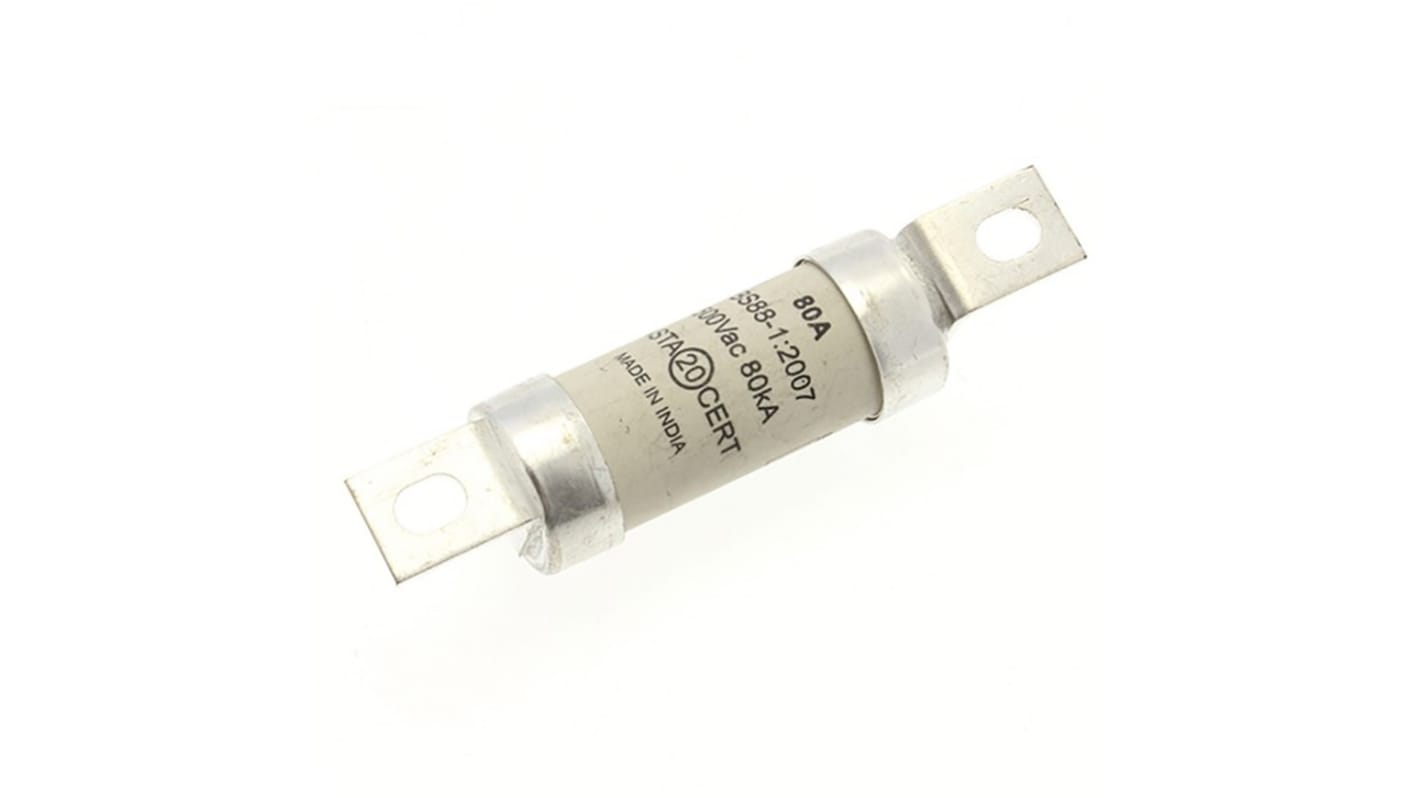 Eaton 80A Bolted Tag Fuse, A3, 500V ac, 73mm