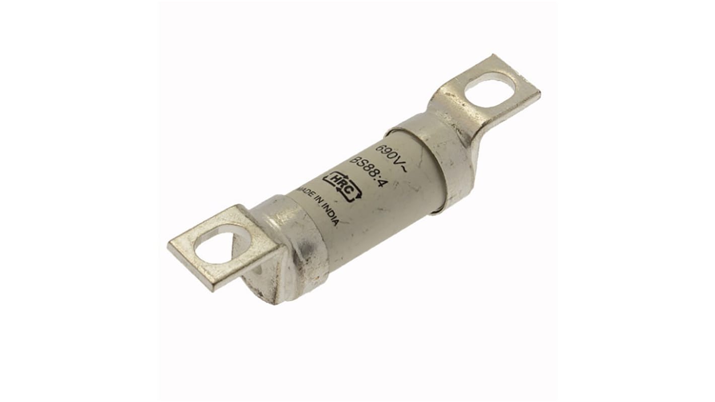 Fusible de cuchillas perforadas excéntricas Eaton Bussmann, aR, 500 V dc, 690V ac, 12A, F, BS88, IEC 60269