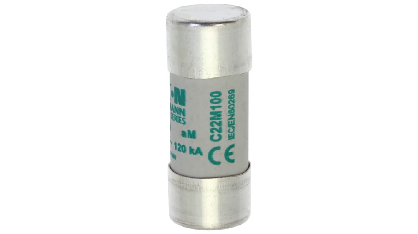 Eaton 100A Ceramic Cartridge Fuse, 22 x 58mm