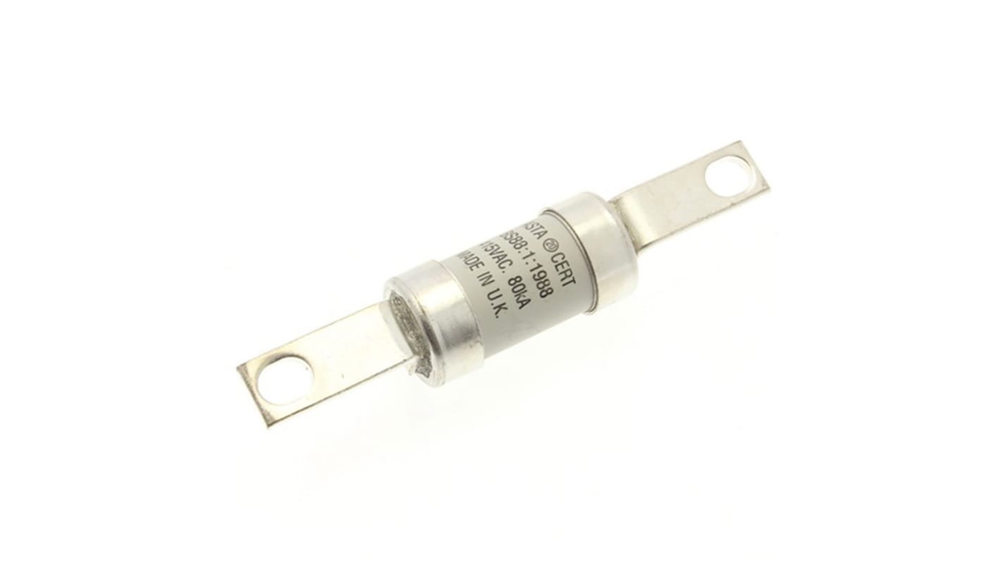 Fusibile a linguetta con fissaggio a bullone, Eaton, 100A, fusibile B1, standard &#149; BS88, IEC 60269, fori di fissaggio