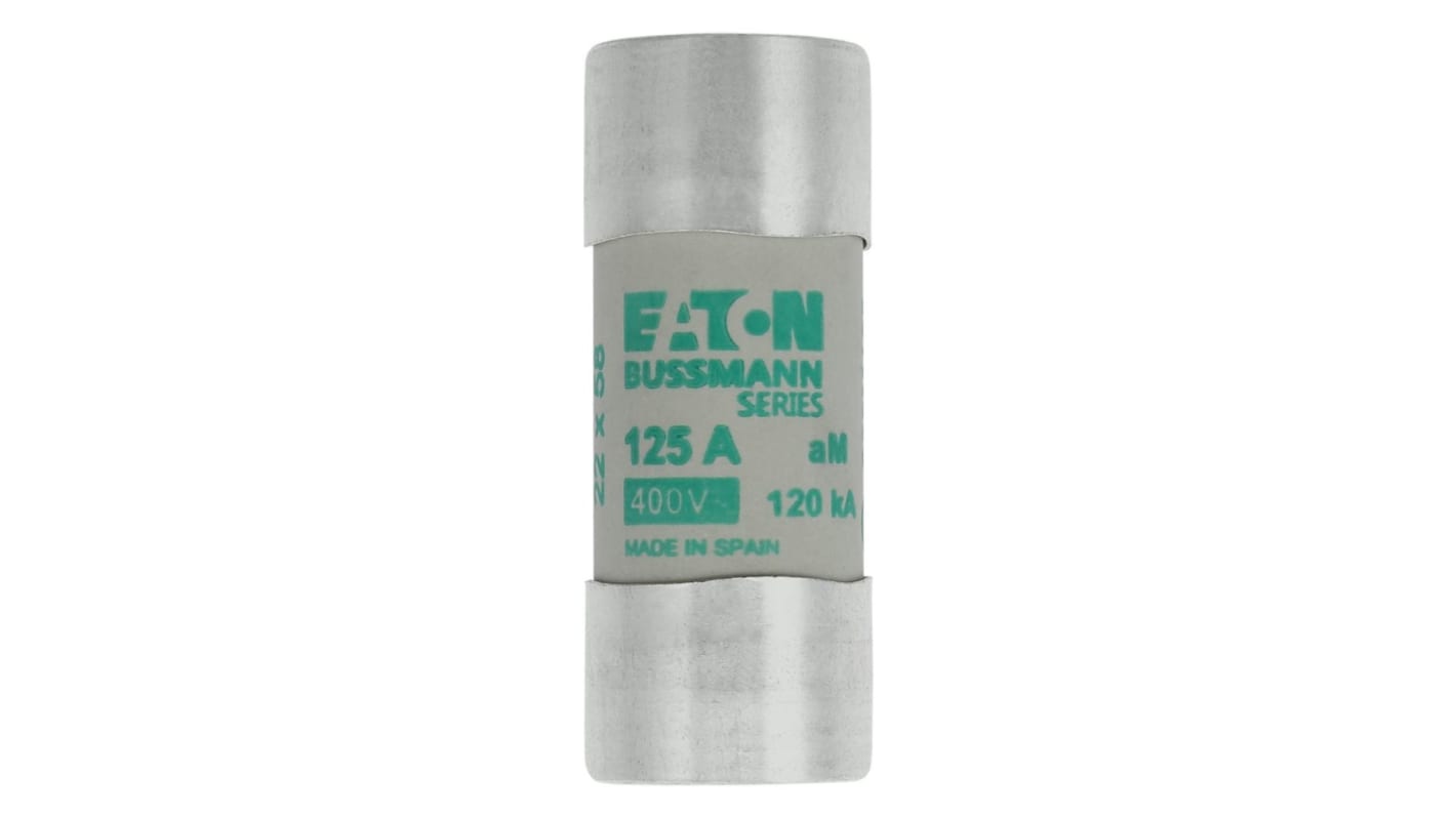 Eaton 125A Ceramic Cartridge Fuse, 22 x 58mm