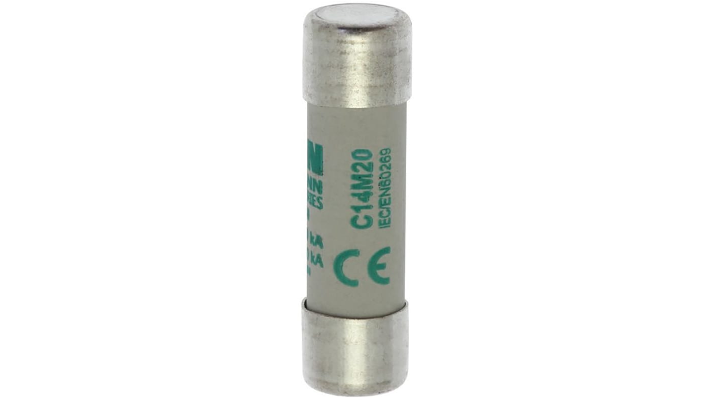 Eaton 20A Ceramic Cartridge Fuse, 14 x 51mm