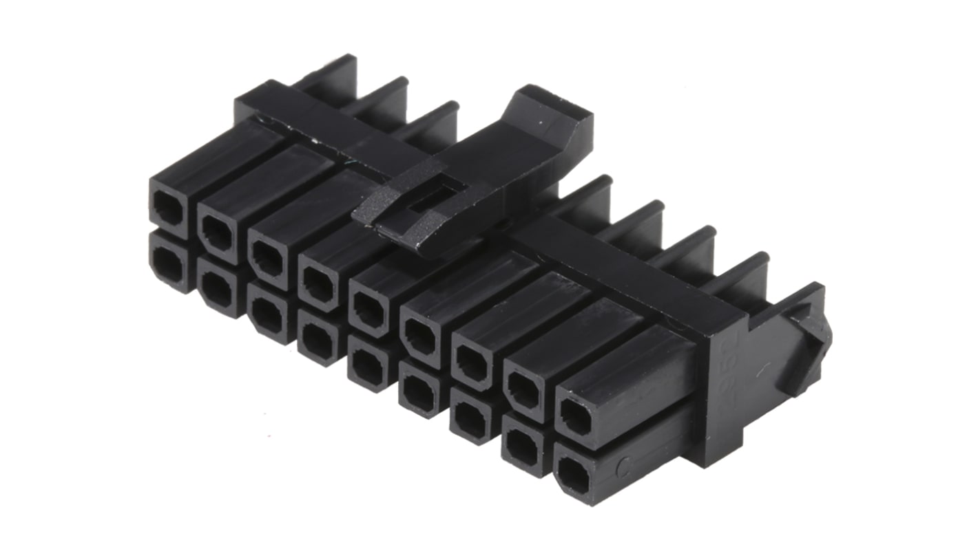 Carcasa de conector Molex 172952-1801, 2 filas, Montaje de Cable