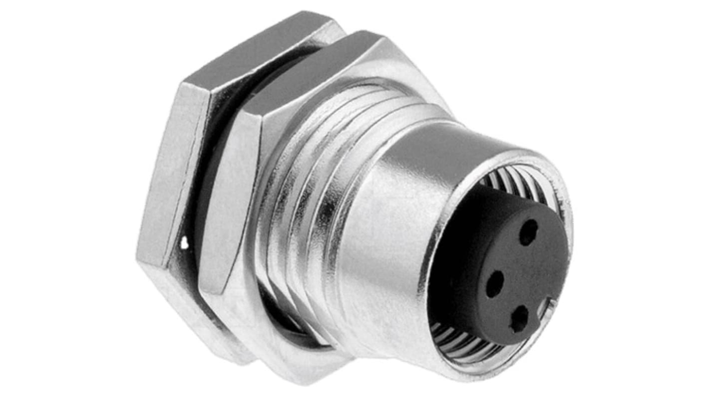 Amphenol M M12 Rundsteckverbinder Stecker 3-polig / 4.0A Kabelmontage, Schraubanschluss IP 67