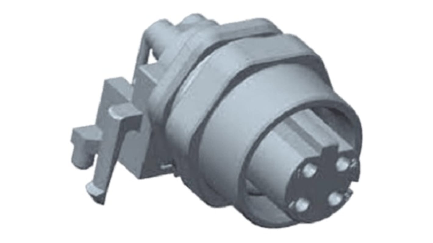 Amphenol Industrial Circular Connector, 4 Contacts, Panel Mount, M12 Connector, Socket, Female, IP67, M Series