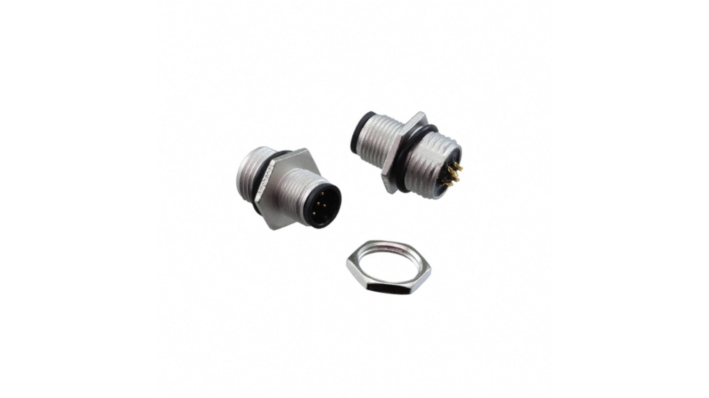 Conector circular Amphenol Industrial macho serie M de 5 vías macho, Montaje en Panel, IP68, IP69K