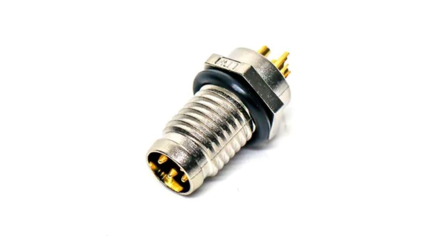 Conector circular Amphenol Industrial macho serie M de 4 vías macho, Montaje en Panel, IP67