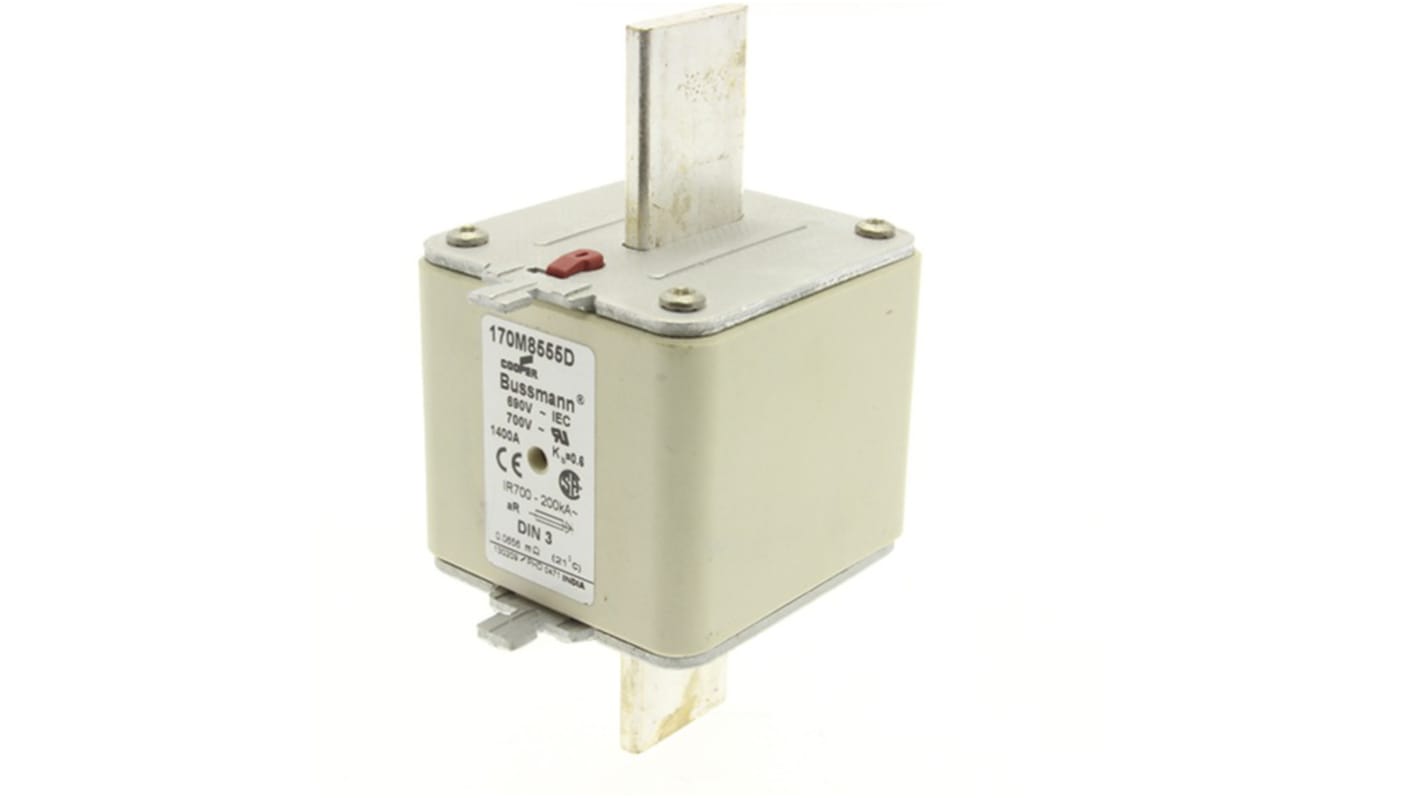 Fusible de cuchillas Eaton Eaton Bussman, NH3, aR, 690V ac, 1.4kA, CE, CSA, IEC 60269, UL