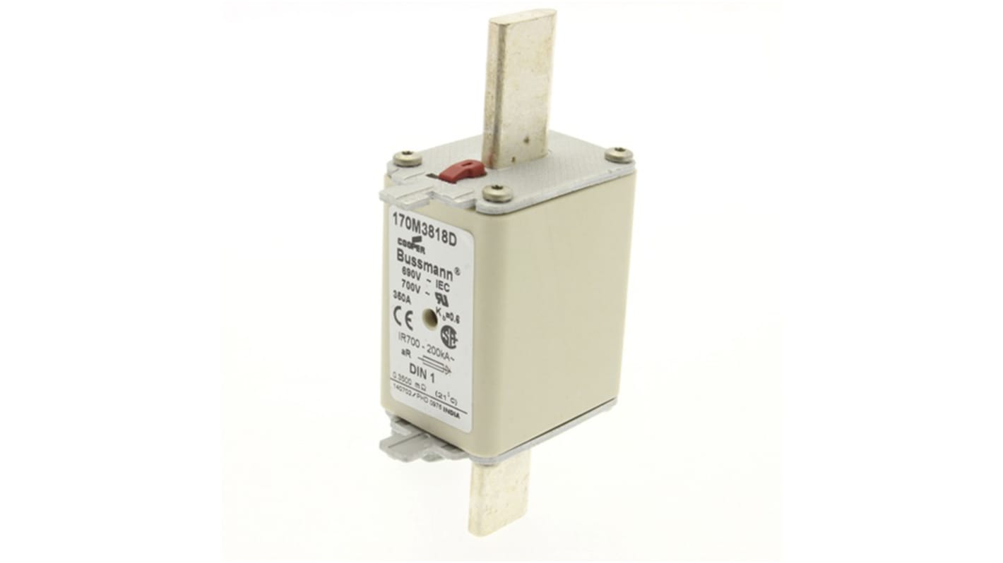 Fusible de cuchillas Eaton Eaton Bussman, NH1, aR, 690V ac, 350A, CE, CSA, IEC 60269, UL