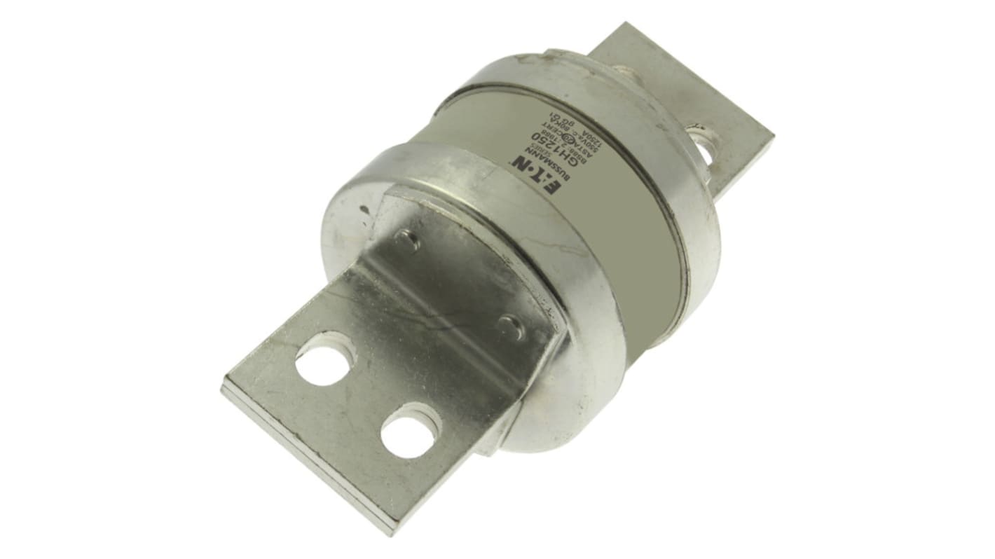 Fusibile a linguetta con fissaggio a bullone, Eaton, 1.25kA, fusibile D1, standard BS 88, IEC 60269, fori di fissaggio