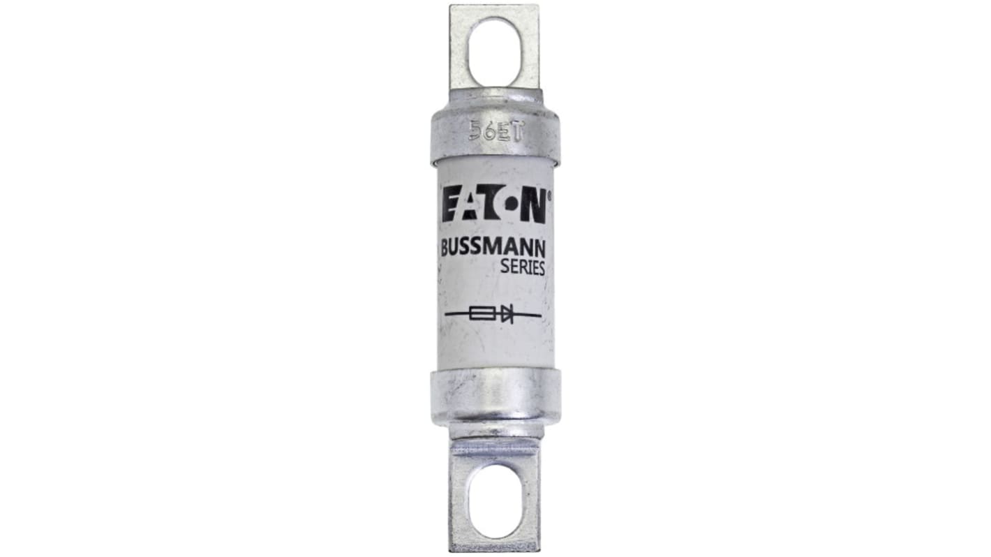 Fusibile a linguetta con fissaggio a bullone, Eaton, 56A, fusibile ET, standard BS 88, IEC 60269, fori di fissaggio da