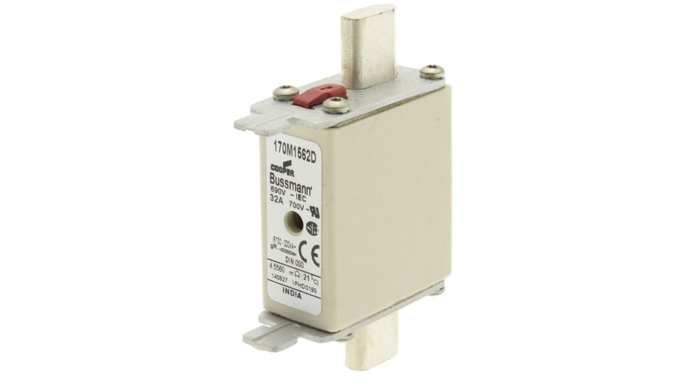 Eaton 32A Centred Tag Fuse, NH000, 690V ac