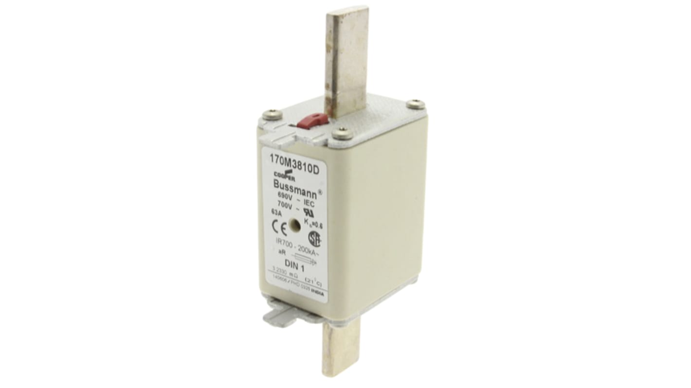 Eaton 80A Centred Tag Fuse, NH1, 690V ac