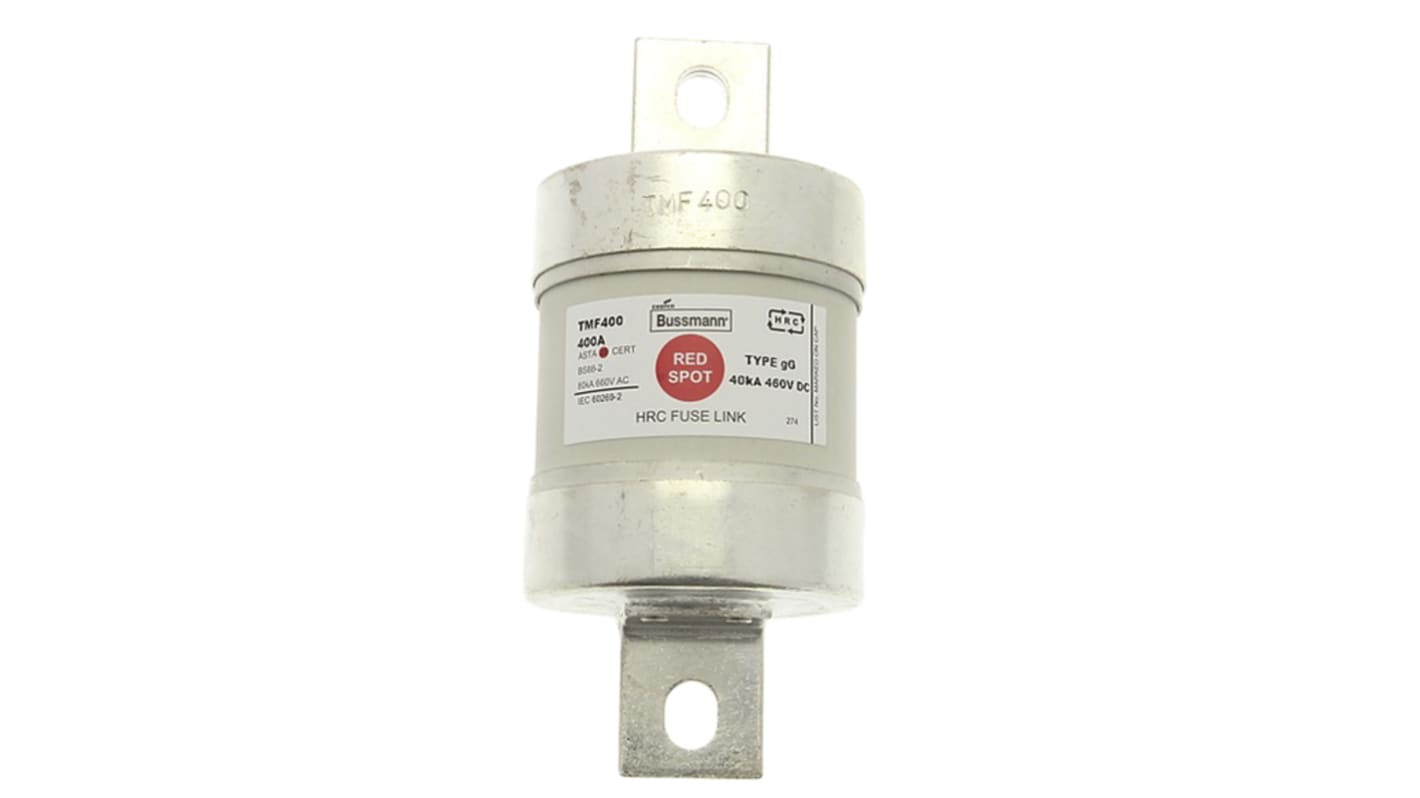 Fusibile a linguetta con fissaggio a bullone, Eaton, 450A, fusibile C2, standard BS 88, IEC 60269, fori di fissaggio da