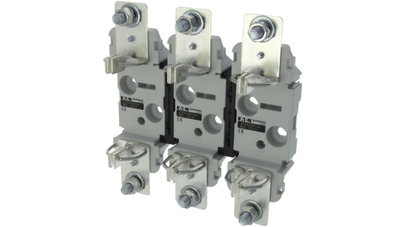 Eaton 250A Rail Mount Fuse Holder for NH1 Fuse, 3P, 690V ac