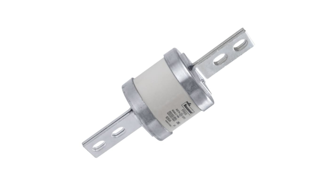 Fusibile a linguetta con fissaggio a bullone, Eaton, 630A, fusibile C2, standard BS 88, IEC 60269, fori di fissaggio da