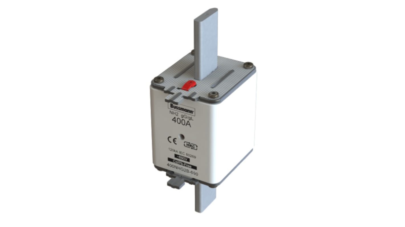 Fusibile con linguette centrate, Eaton, 315A, fusibile NH2, standard DIN 43620, IEC 60269, cat. gG 690V ca