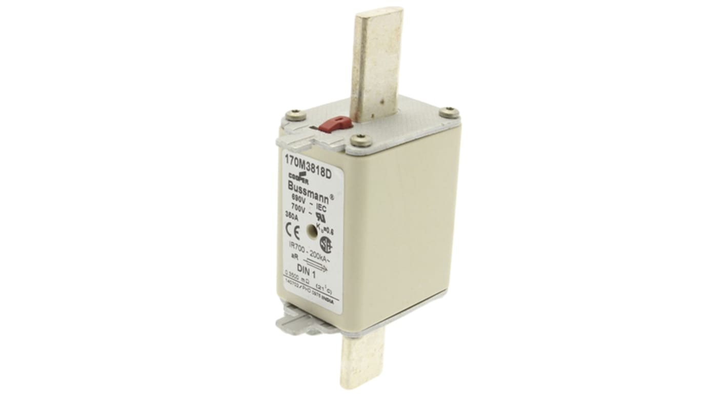 Fusibile con linguette centrate, Eaton, 400A, fusibile NH1, standard CE, CSA, IEC 60269, UL, cat. aR 690V