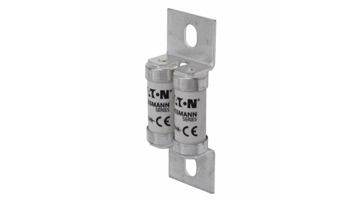 Fusibile a linguetta con fissaggio a bullone, Eaton, 110A, standard BS 88, IEC 60269, fori di fissaggio da 71mm, cat.