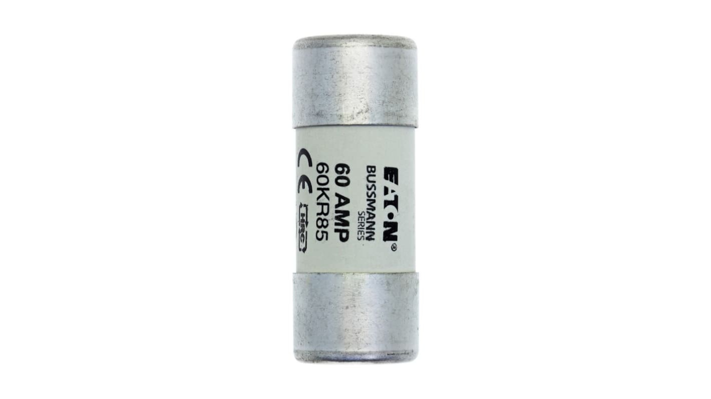 Eaton 60A Ceramic Cartridge Fuse, 23 x 57mm