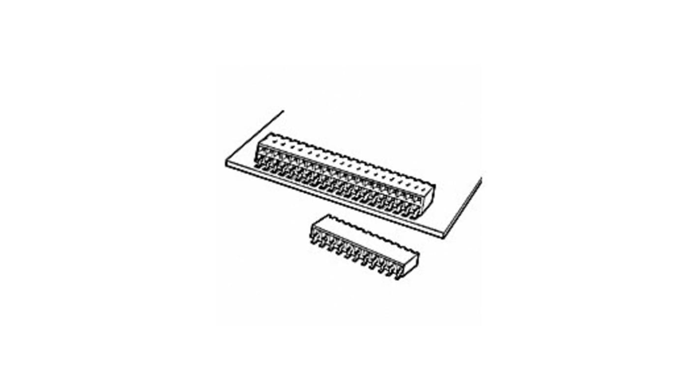 Amphenol ICC Serie Dubox Kantensteckverbinder, 2.54mm, 34-polig, 2-reihig, gewinkelt, Buchse, SMD
