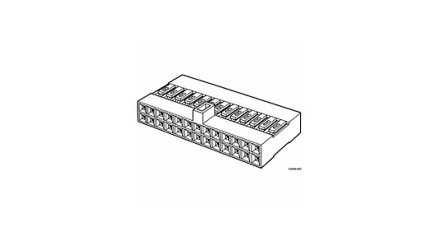 Amphenol ICC PCB aljzat Bergcon sorozatú 2.54mm 6 érintkezős, 2 soros , Egyenes, Kábelre szerelhető, Ház