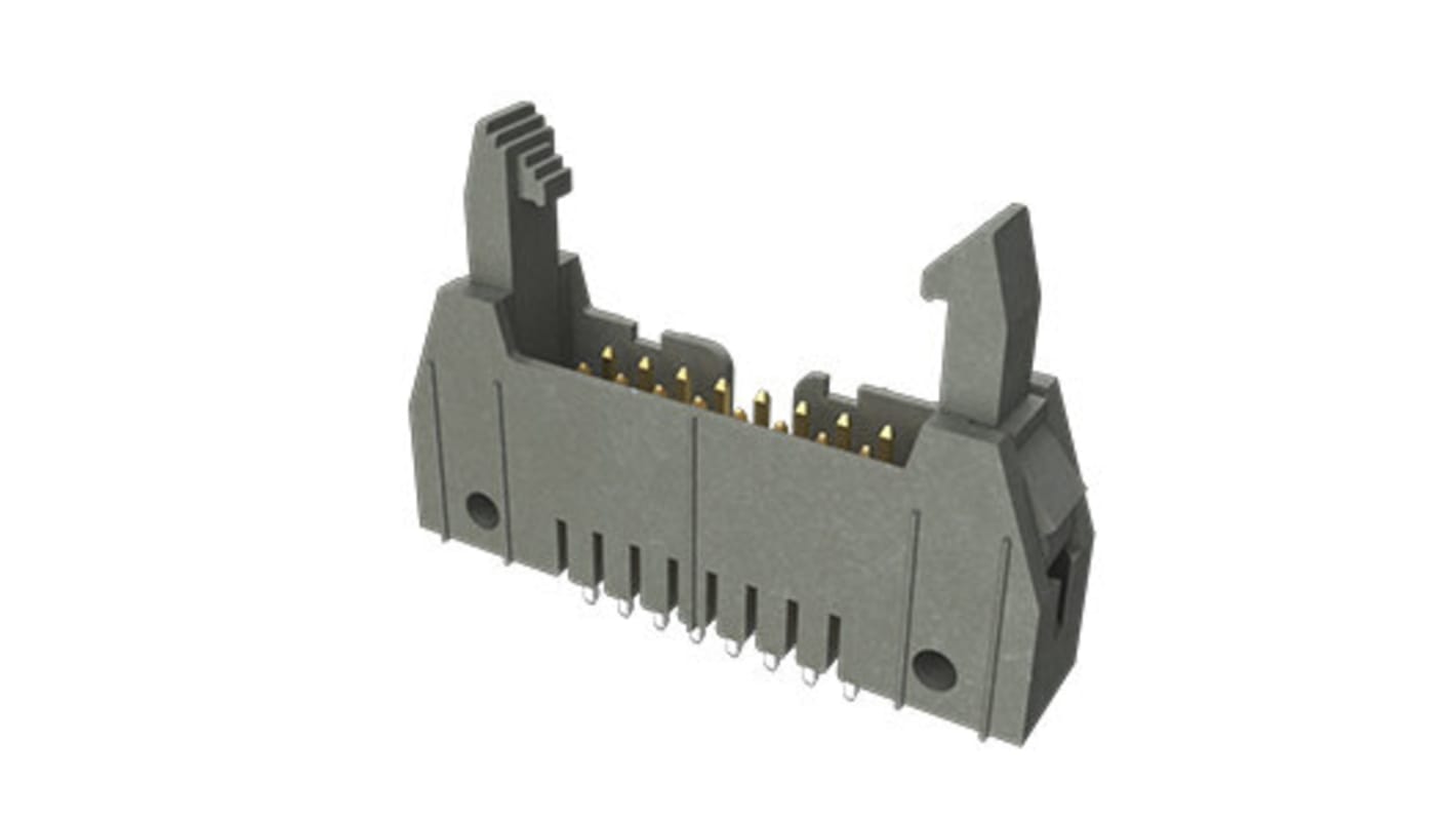 Conector macho para PCB Amphenol Communications Solutions serie Quickie de 16 vías, 2 filas, paso 2.54mm, para soldar,