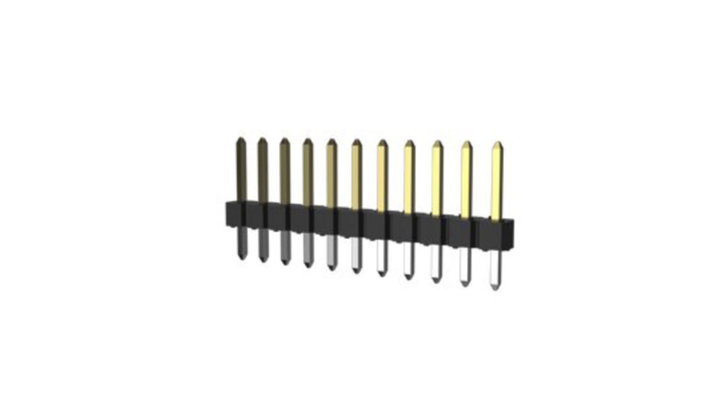Amphenol ICC BergStik Stiftleiste, 2-polig / 1-reihig, Raster 2.54mm, Lötanschluss-Anschluss, Nicht ummantelt