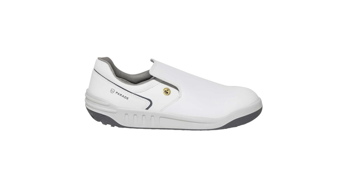 Parade Jakaro Unisex Black, White Stainless Steel Toe Capped Low safety shoes, UK 2, EU 35