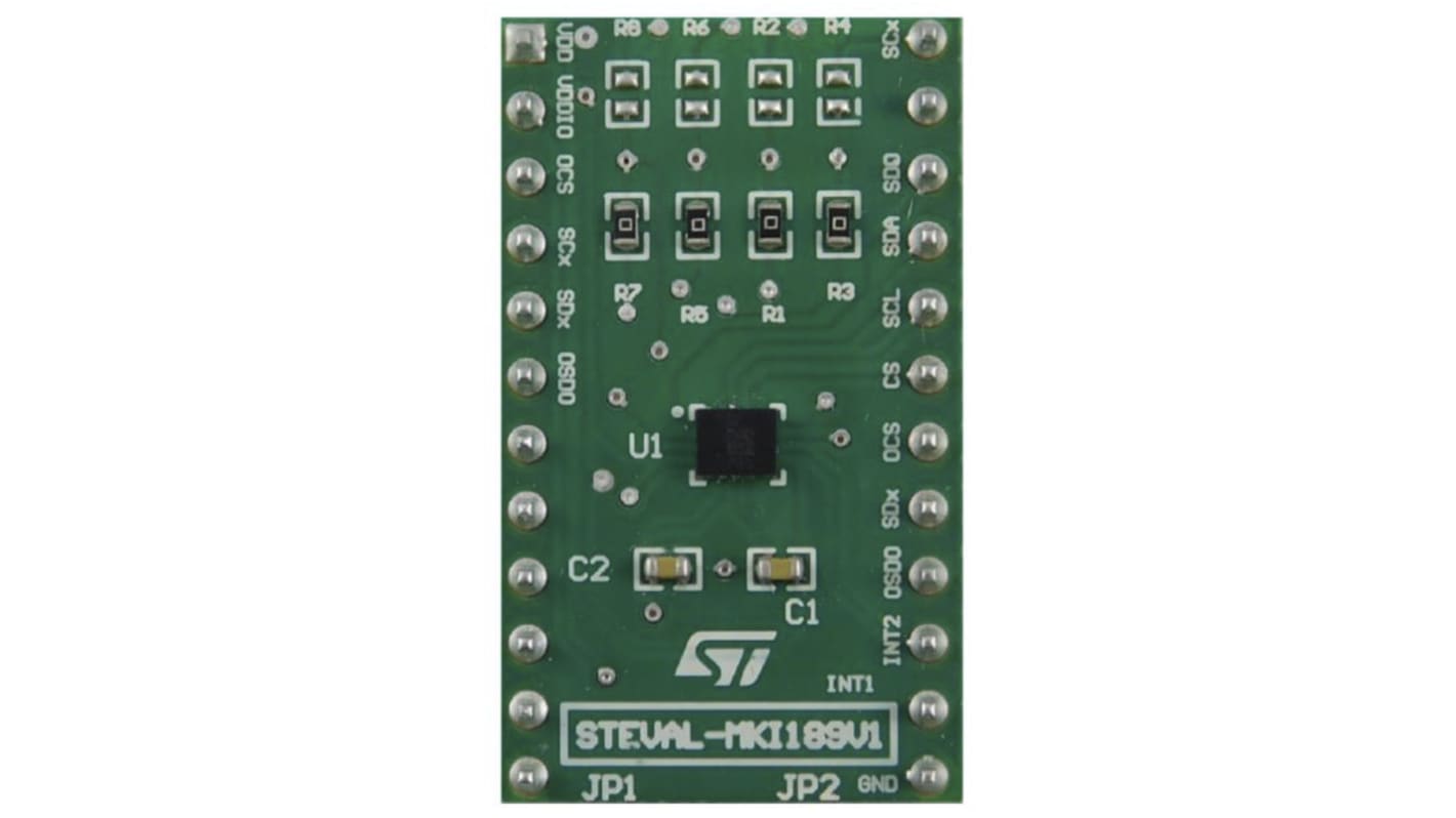 Placa de adaptador STMicroelectronics LSM6DSM Adapter Board - STEVAL-MKI189V1, para usar con STEVAL-MKI109V3