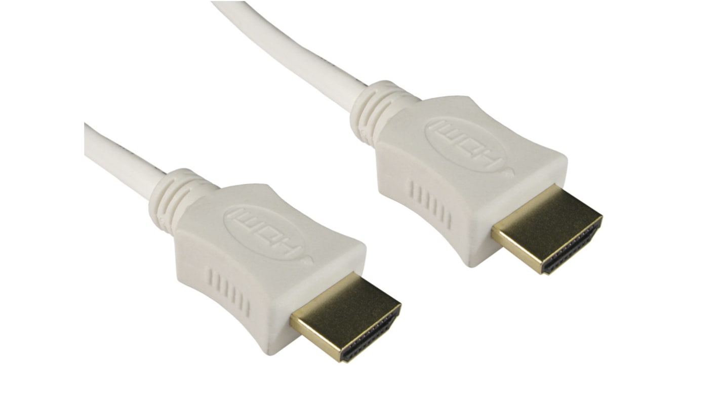 Cable HDMI Blanco RS PRO, con. A: HDMI Macho, con. B: HDMI Macho, long. 3m