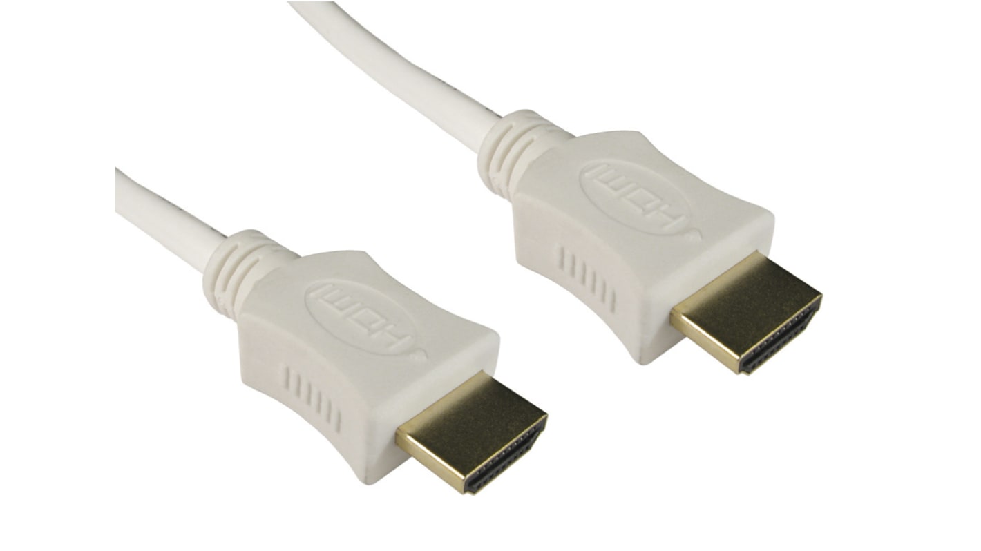 RS PRO HDMI-Kabel A HDMI Stecker B HDMI Stecker 4K max., 20m, Weiß