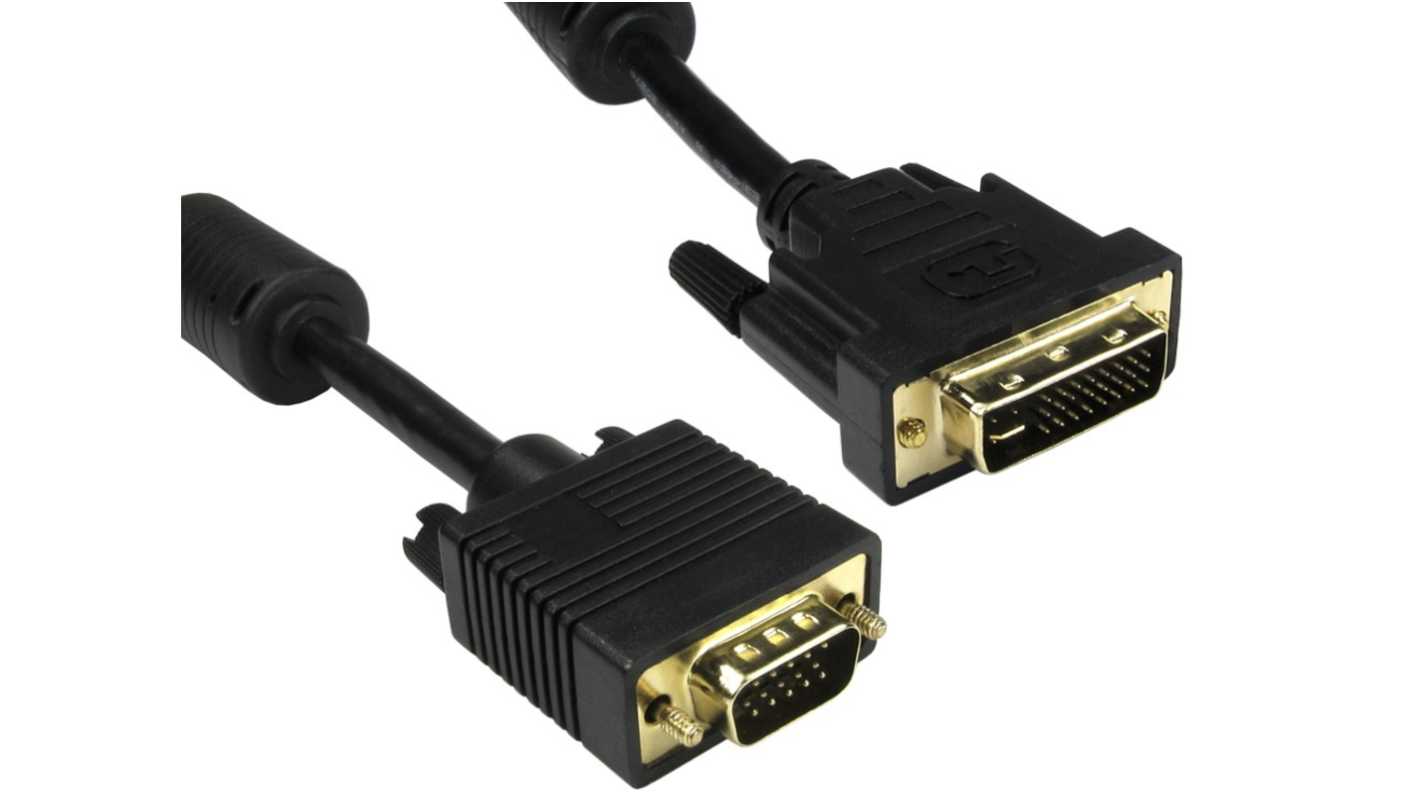 RS PRO DVI-Kabel A DVI-A - Stecker B SVGA - Stecker, 2m PVC Schwarz