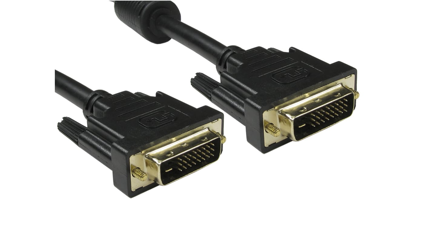 RS PRO DVI-Kabel A DVI-D Dual Link - Stecker B DVI-D Dual Link - Stecker, 1m PVC Schwarz