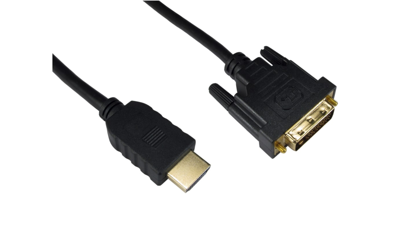 Cable HDMI Negro RS PRO, con. A: HDMI Macho, con. B: DVI-D Dual Link Macho, long. 7m