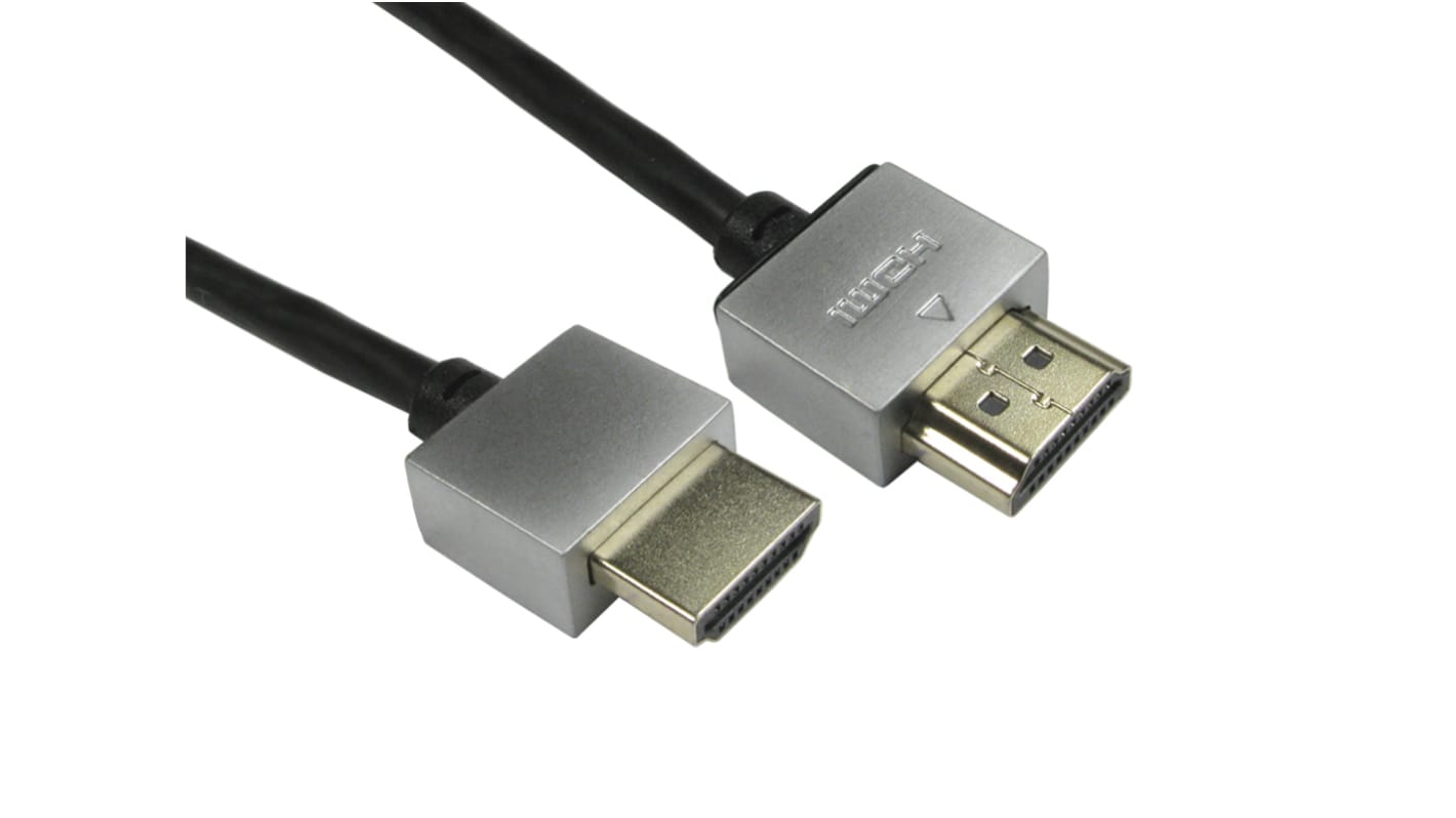 Cable HDMI Negro RS PRO, con. A: HDMI Macho, con. B: HDMI Macho, long. 2m