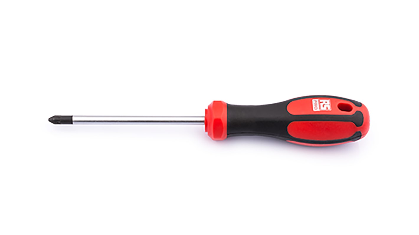 RS PRO Pozidriv  Screwdriver, PZ1 Tip, 80 mm Blade, 180 mm Overall