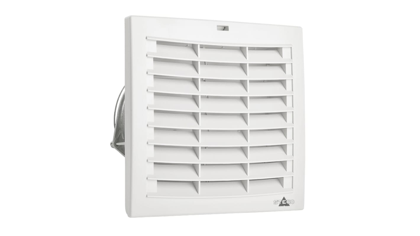 Ventilador con filtro STEGO de 176 x 176mm, alim. 24 V dc, 12W, caudal filtrado 156m³/h, 63dB, IP54