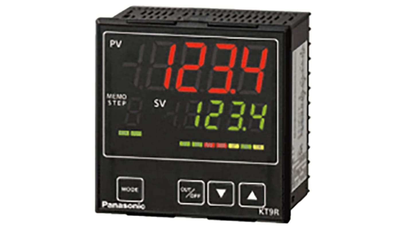 Panasonic AKT9R Panel Mount PID Temperature Controller, 96 x 406mm 1 Input, 1 Output Relay, 100 → 240 V ac