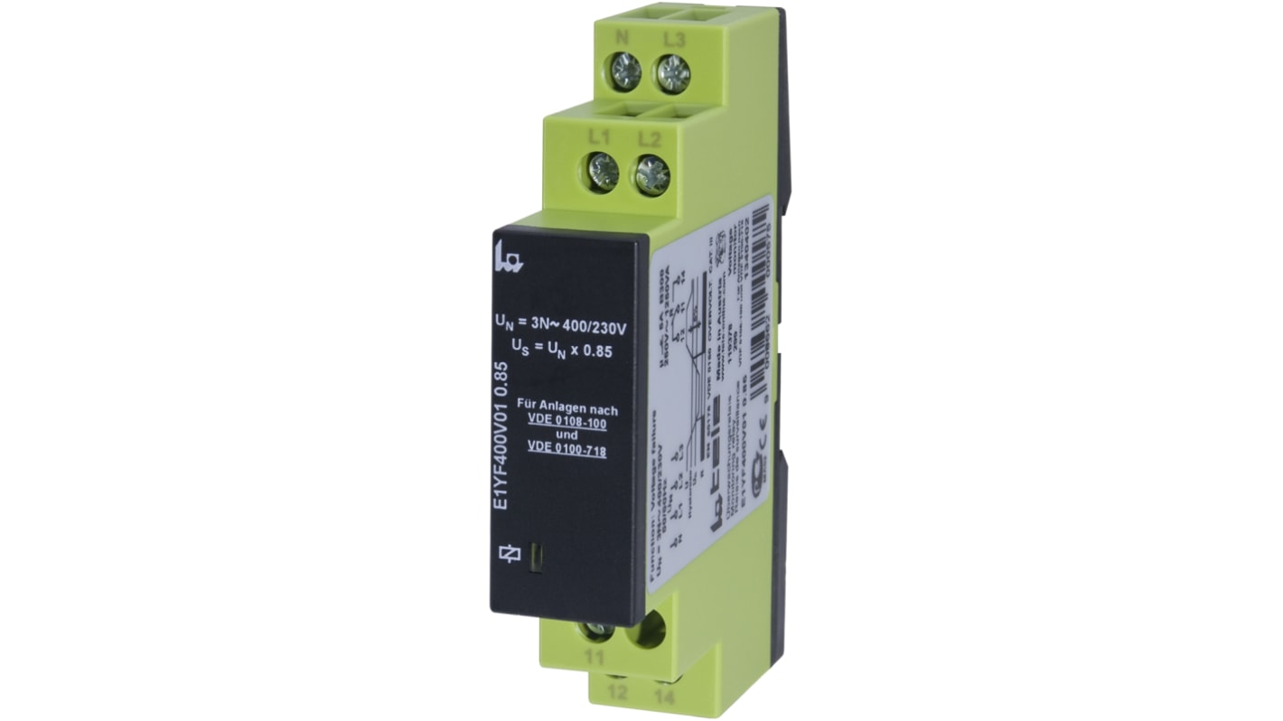 Tele Voltage Monitoring Relay, 3 Phase, SPDT, DIN Rail