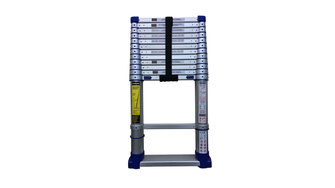 00094838 | TUBESCA Telescopic Ladder Aluminium 13 steps 3.8m open ...