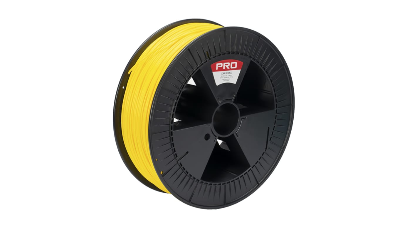 Filament pour imprimante 3D RS PRO, PLA, Ø 2.85mm, Jaune, 2.3kg, FDM