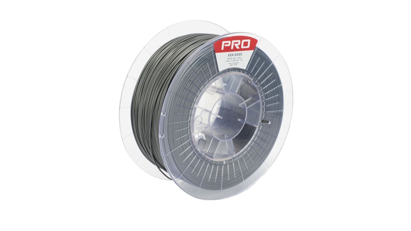 RS PRO 1.75mm Grey PLA Ultra Diamond 3D Printer Filament, 1kg