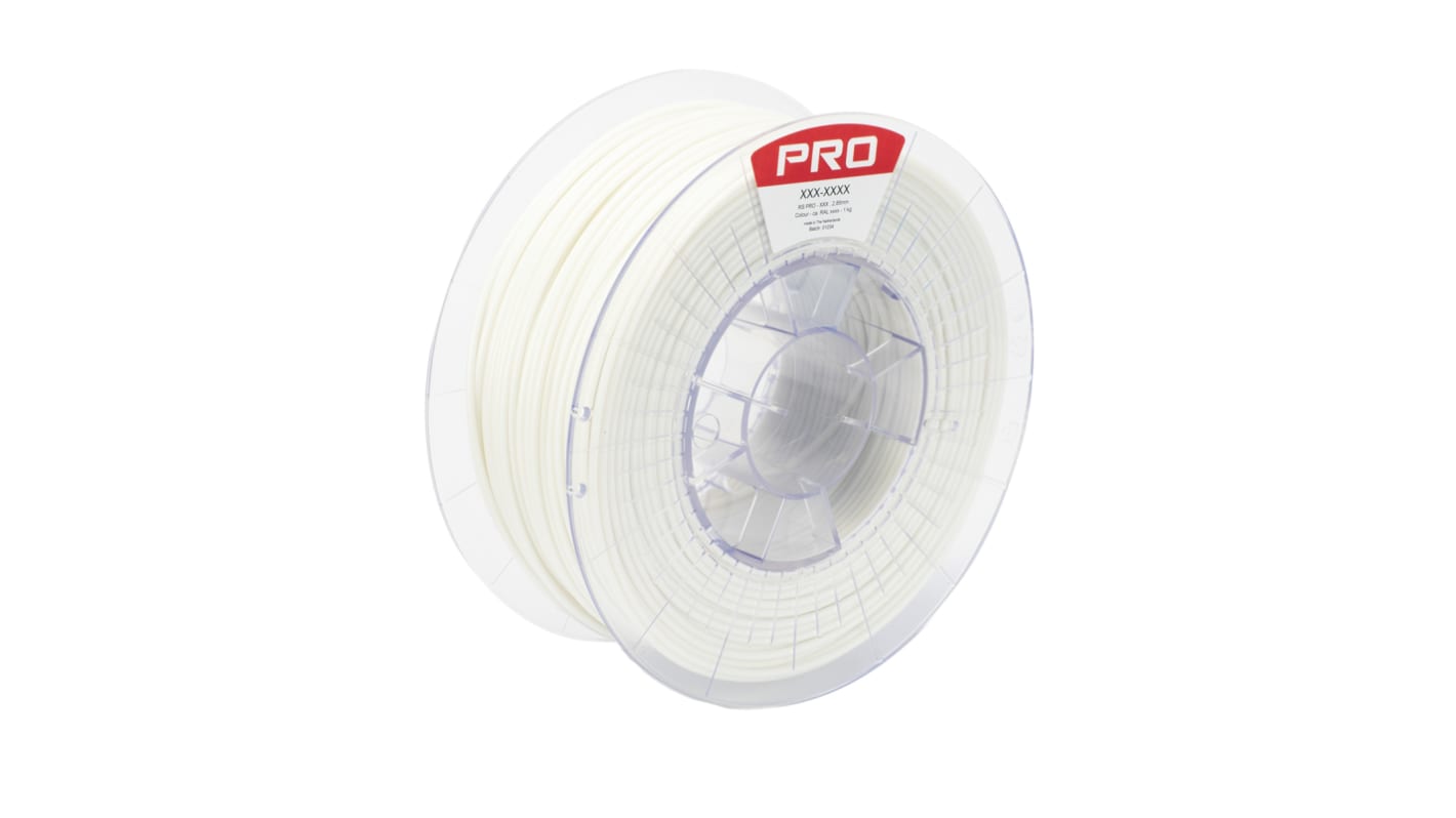 RS PRO 2.85mm Natural PLA Ultra Diamond 3D Printer Filament, 1kg