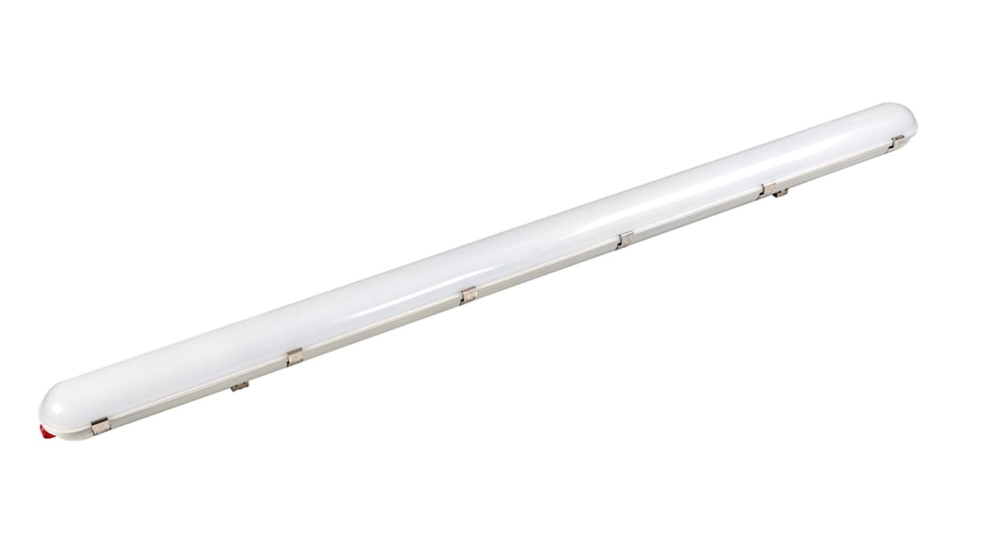 RS PRO 80 W LED Batten Light, 100 → 277 V ac LED Emergency NCF, 1 Lamp, 1.5 m Long, IP65