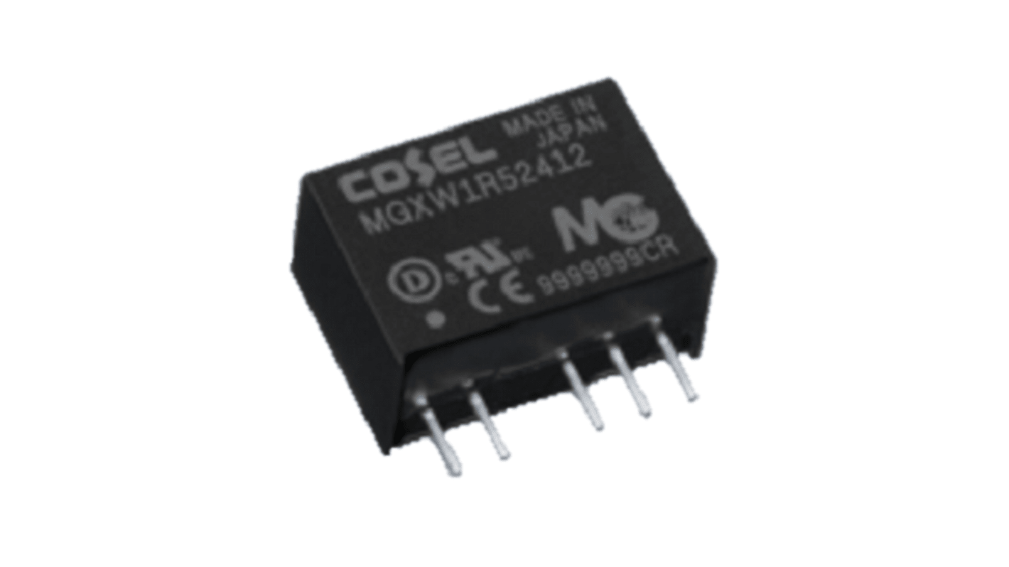 Convertisseur DC-DC Cosel, MGXW1R5, Montage traversant, 1.56W, 2 sorties, ±12V c.c., 65mA